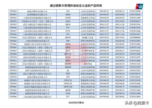 pos机刷卡：最新！银联发布通过安全认证POS产品列表，111款已失效